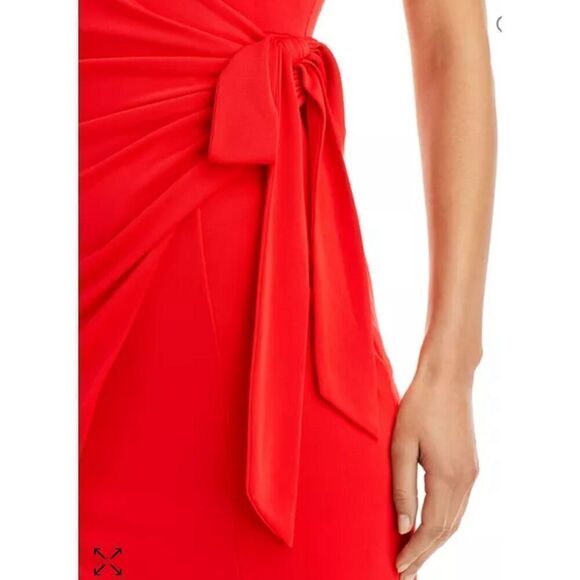 Cinq à Sept Delia Midi Dress in Red Chili Pepper NWT Size 2 - Picture 5 of 9